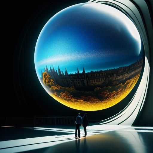 Walking in a Giant Shoe: Surreal Cinematic Still