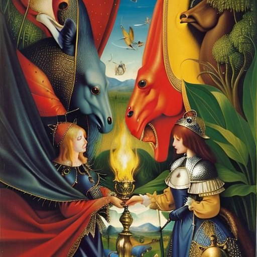 Detailed Rendering Inspired by Bosch's Garden of Earthly Del...