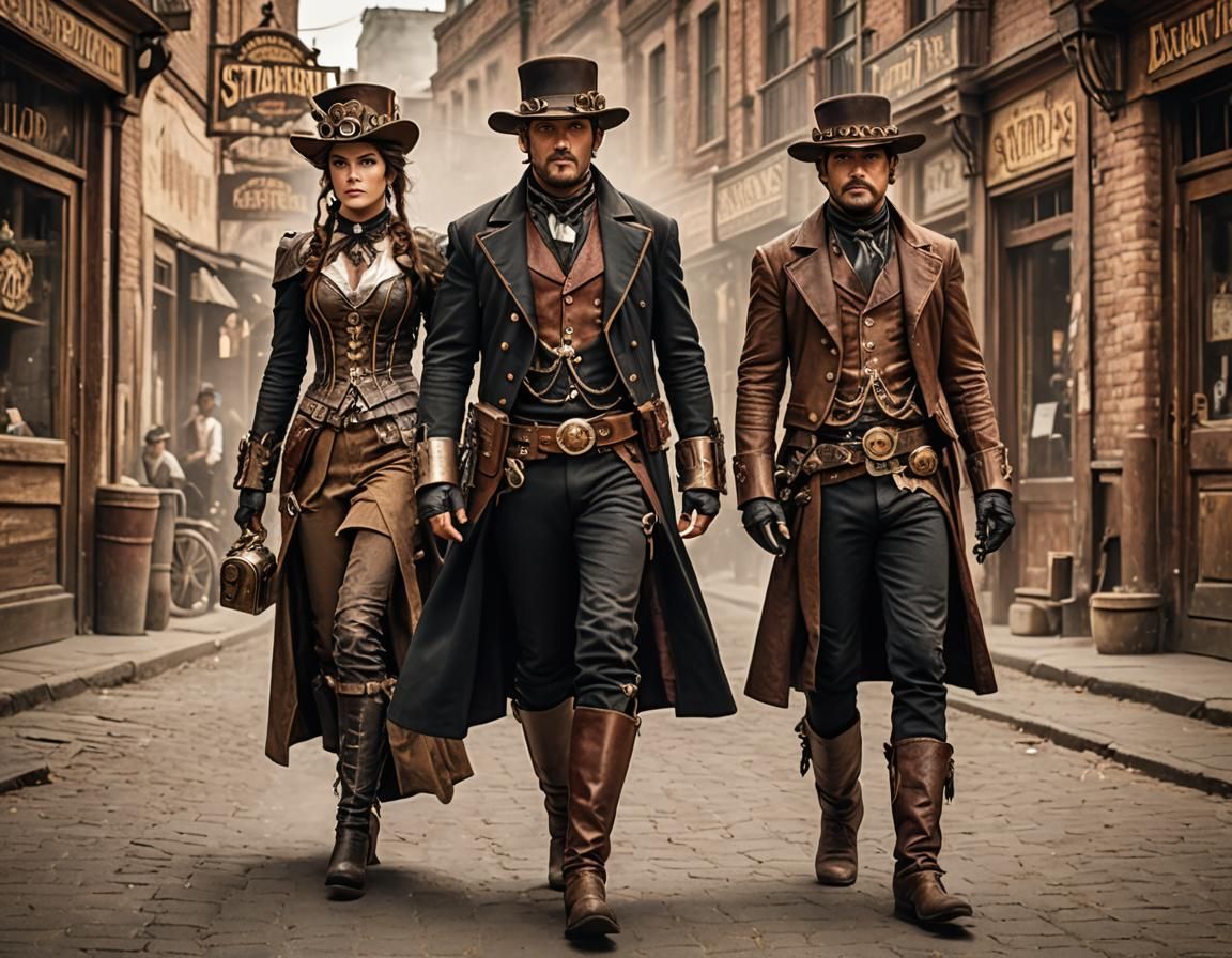 Steampunk Gunslingers in the Wild West