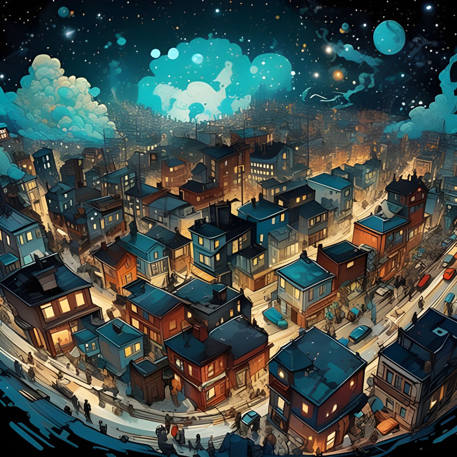 Alive at Night: AI Generated Image