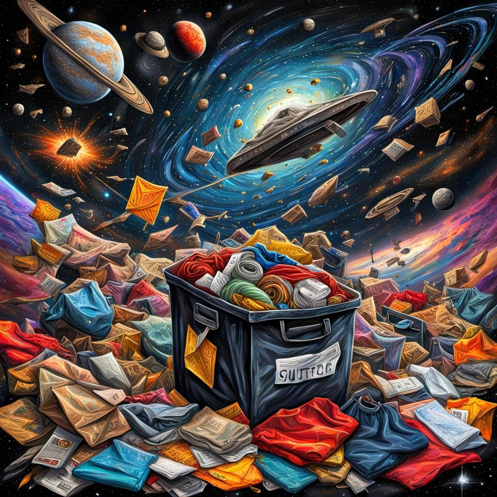 Household Clutter Bursts into Space: Graffiti Art