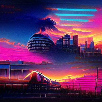 Synthwave Neon Retro Waterloo Sunset