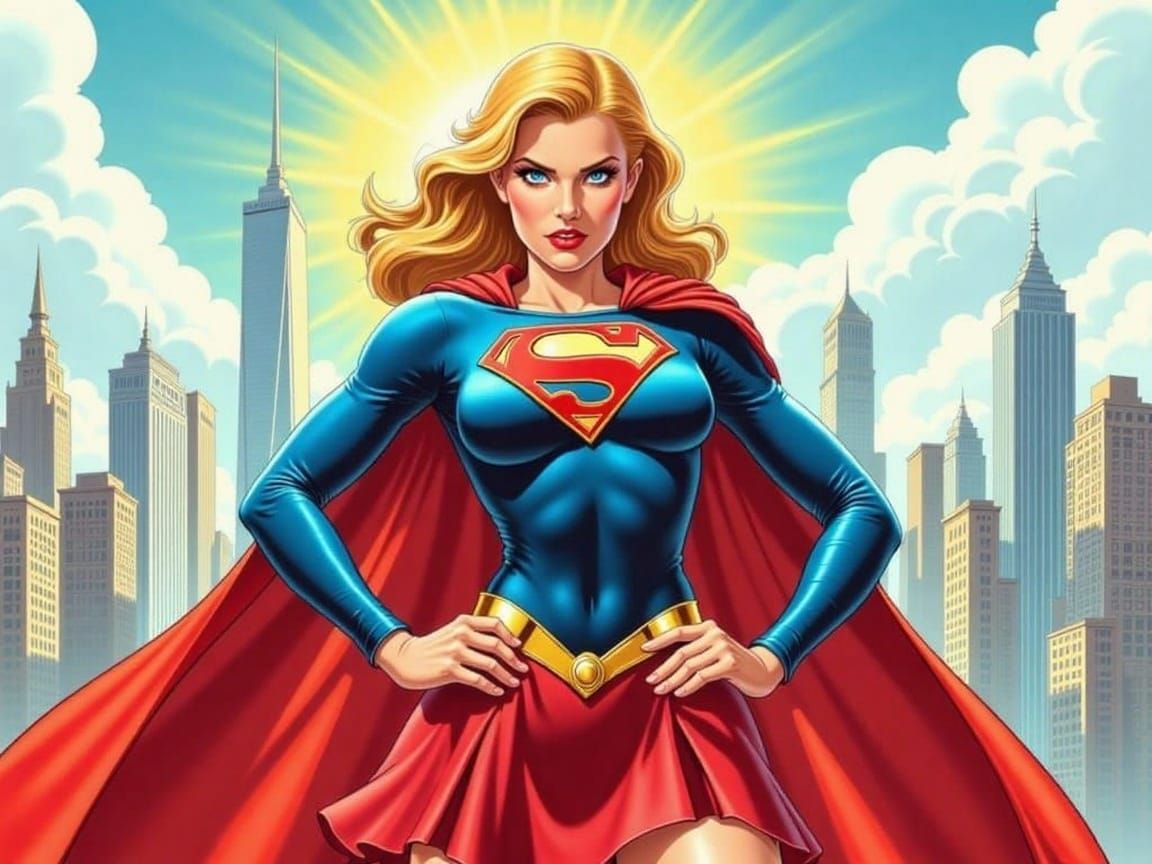Supergirl Power Pose in Sunny Metropolis