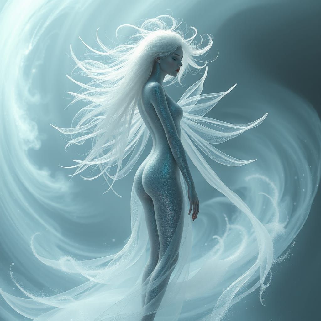 Ethereal Air Being in Surrealist Style