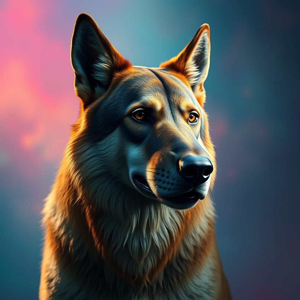 Surreal Concept Art of a Hyper-Realistic Dogman