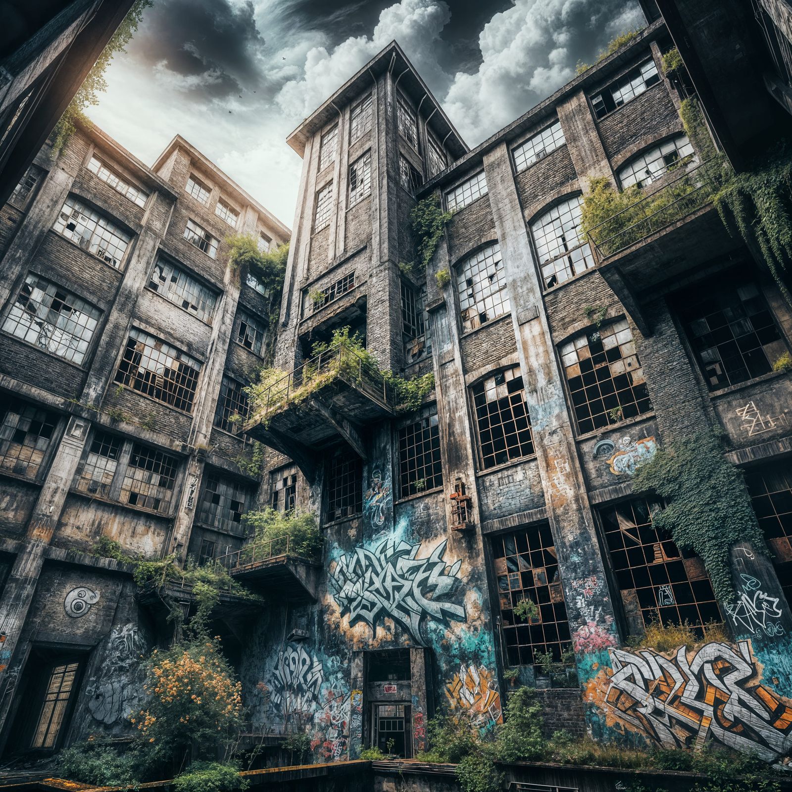 Nature Reclaims Abandoned Industrial Complex: Surreal Painti...