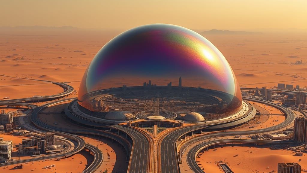 Futuristic Metropolis in the Desert