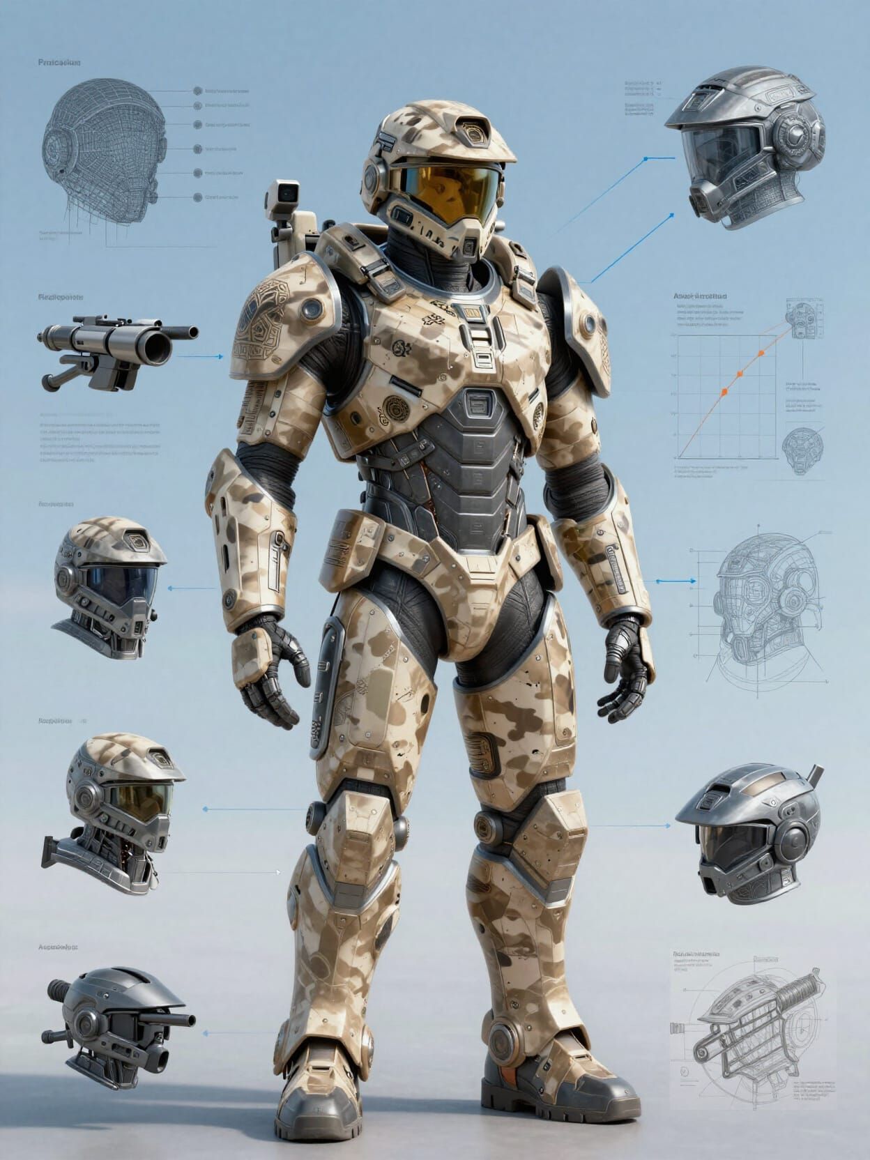 Mamluk IV Power Armor Technical Diagrams