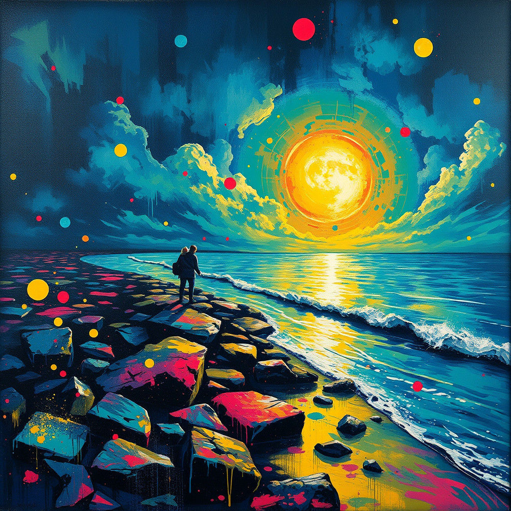 Waiting on the Shore: Graffiti Art in High Contrast