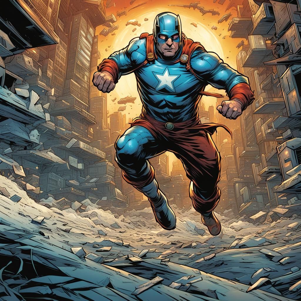 Dynamic Comic Book Art in Style of Mark Brooks