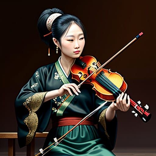 Ethereal Erhu Concert in Hyper Realistic Detail