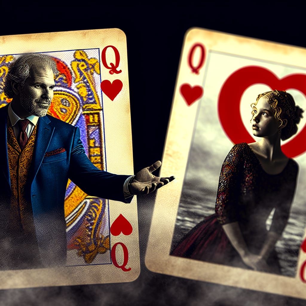 Dramatic Playing Card Scene in Digital Matte Painting