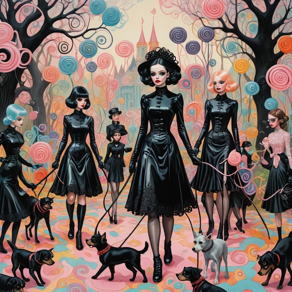 Pop Surrealism: Latex Women with Riding Crops