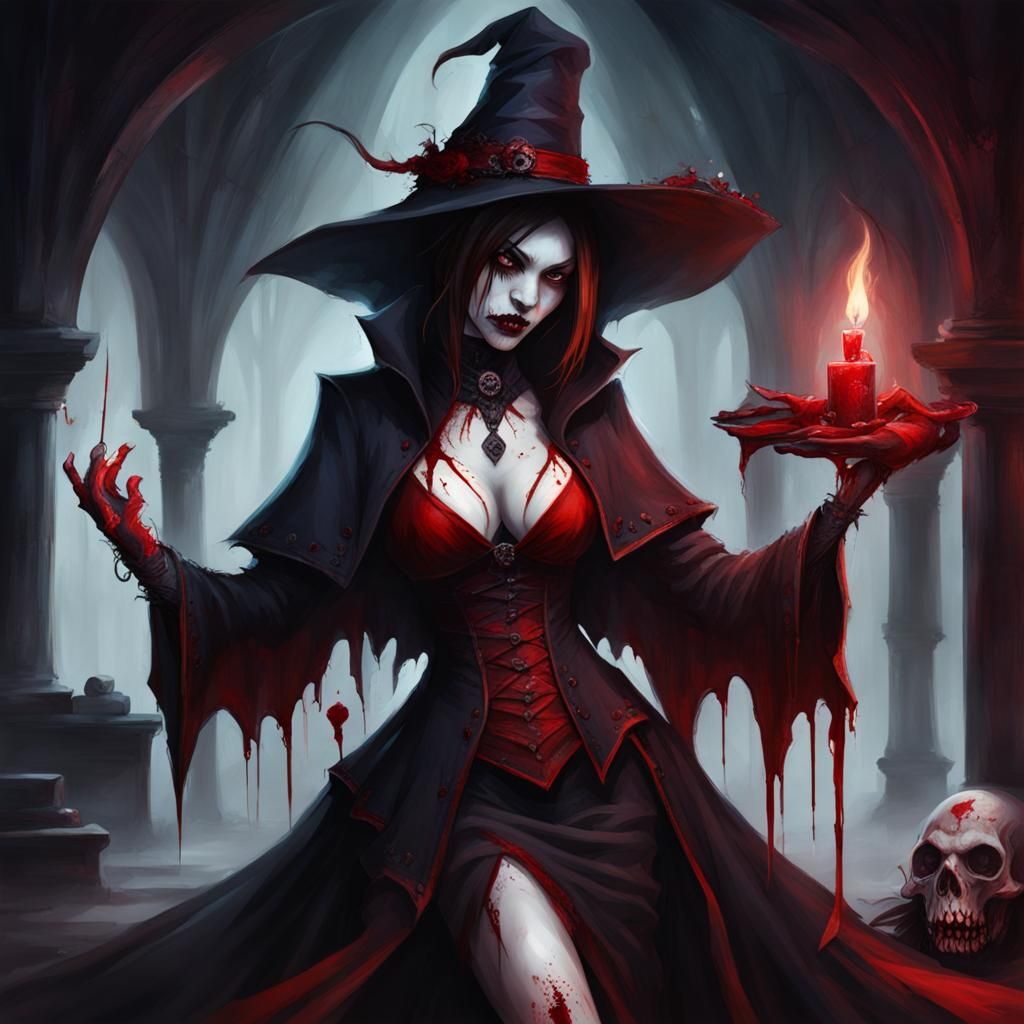 Blood Witch Performing Voodoo Ritual