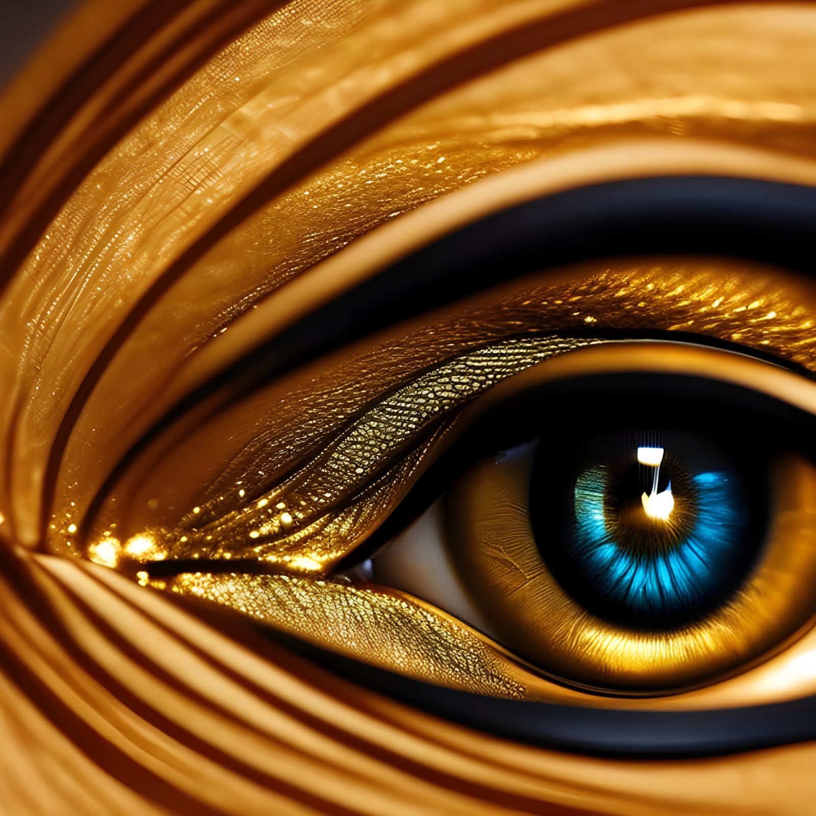 Egyptian Eye of Horus in Macro Photography