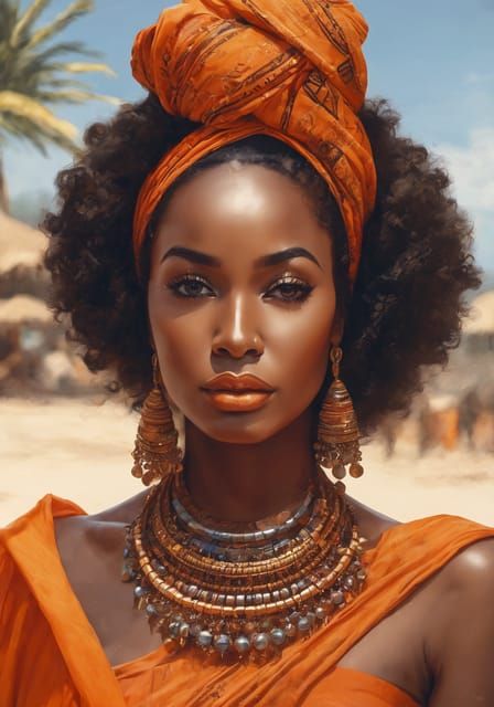 African Landscape with Shimmering Mirage