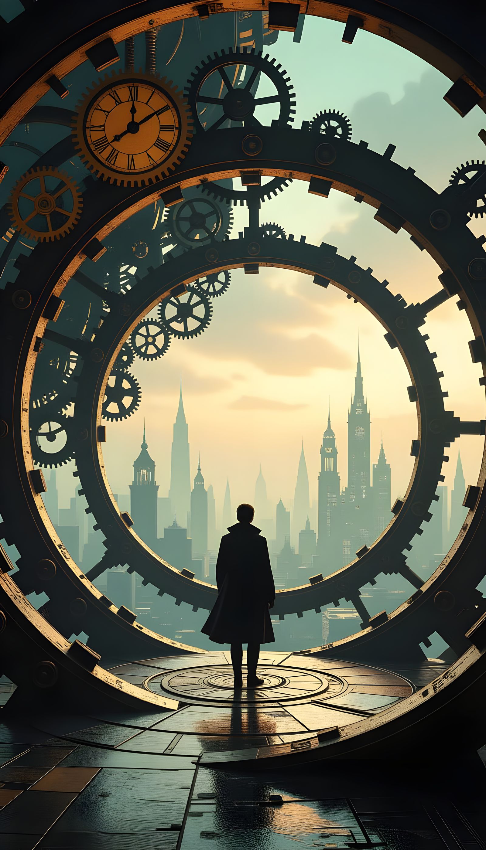 Steampunk Vortex: A Nostalgic Timescape