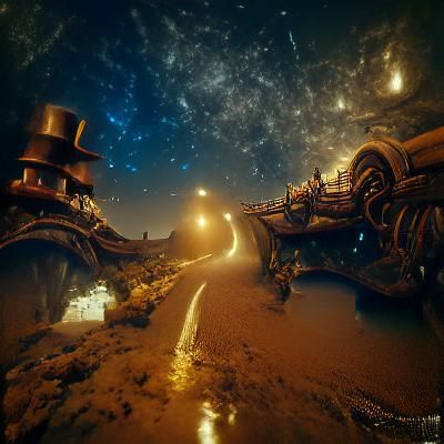 Steampunk Road to the Milky Way
