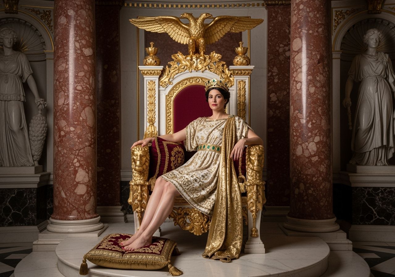 Empress Messalina in Lavish Throne Room
