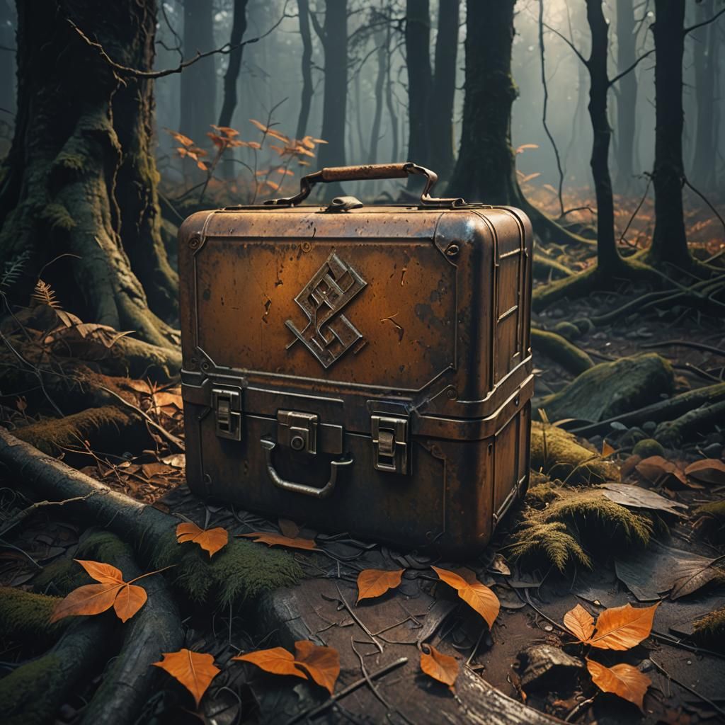 Mystical Rune Lunchbox in Dark Eerie Forest