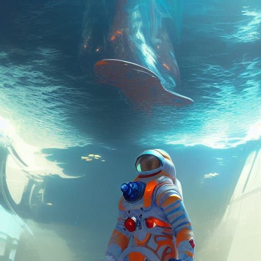 Astronaut in the Ocean: Hyperdetailed Concept Art