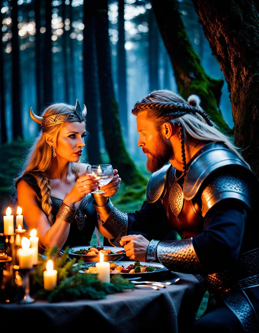Romantic Viking Dinner in Enchanted Forest