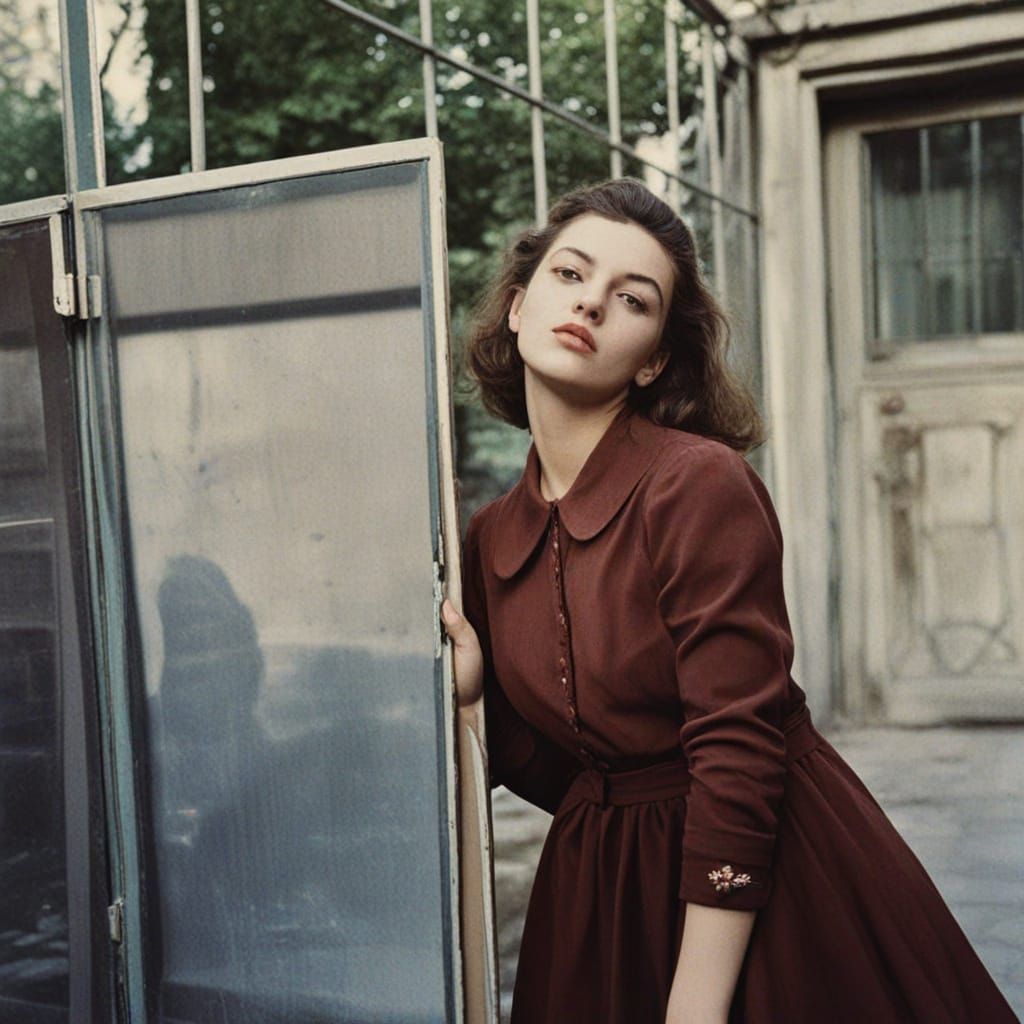 Surrealist Girl in Vibrant Agfachrome