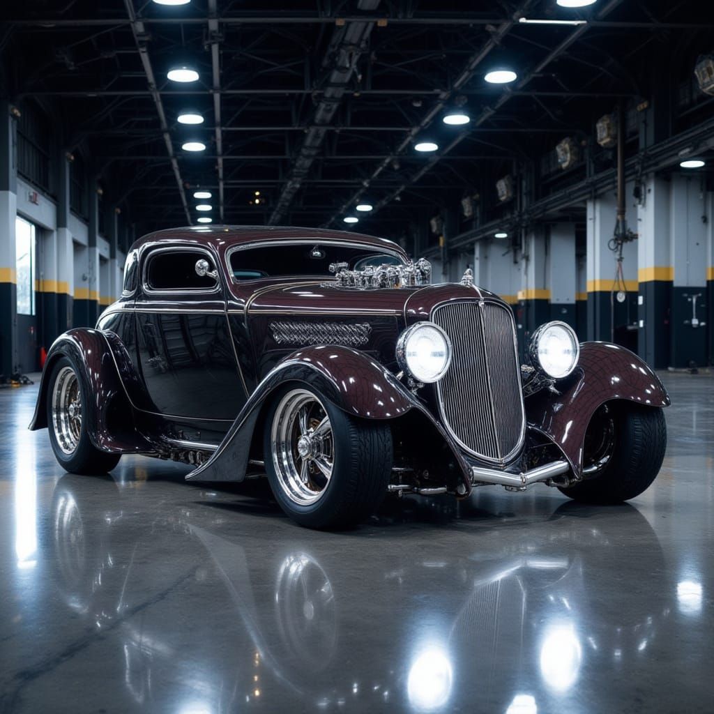 Custom Chopped & Slammed Mecha Car in Showroom