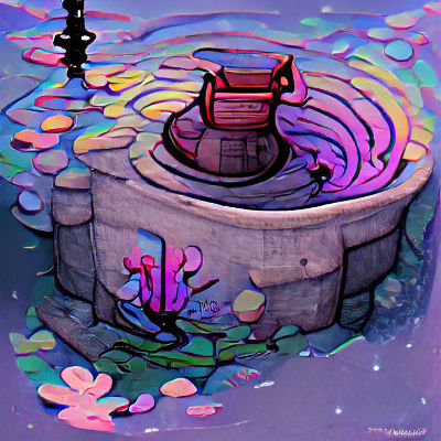 Charming Wishing Well in a Verdant Setting