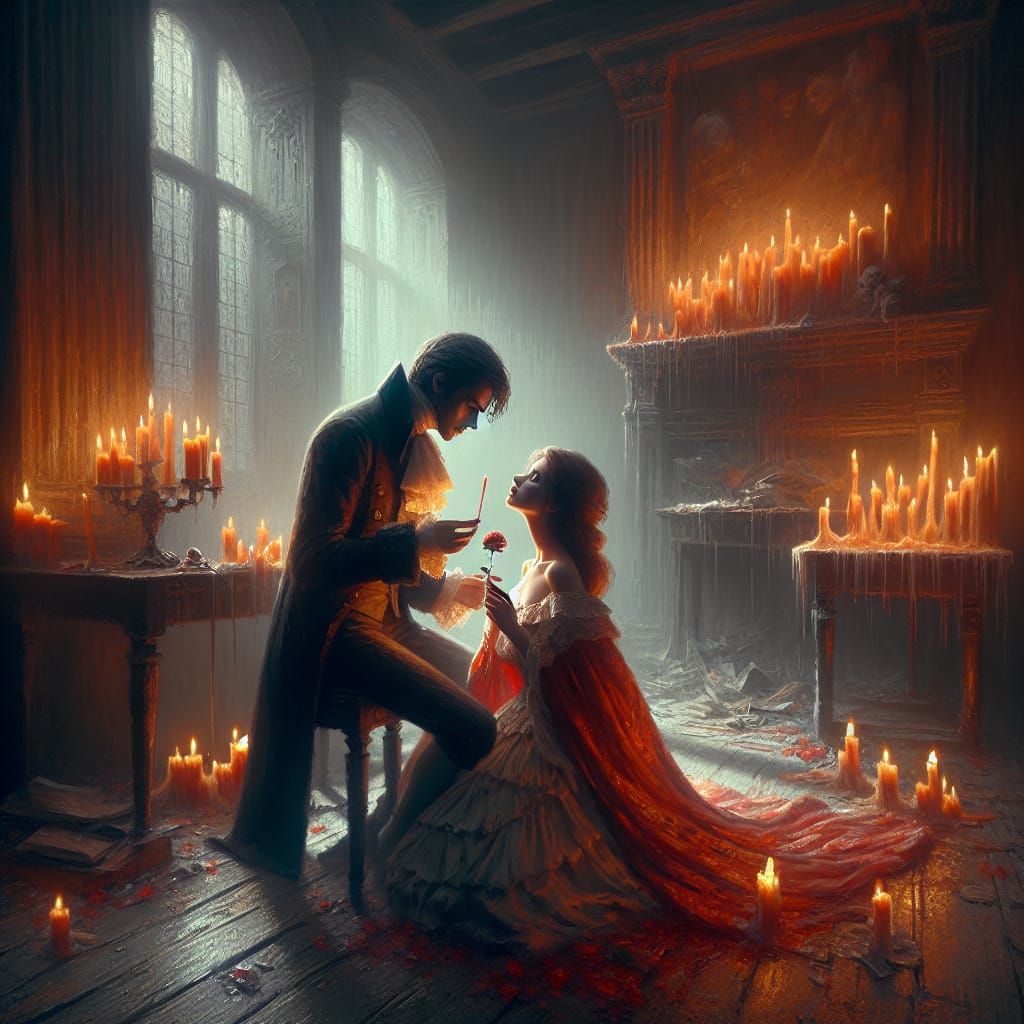 Ethereal Vampire's Lament in Baroque Style