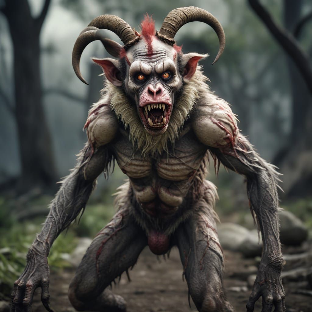 Zombie Monkey Monster Clown Deer Hybrid Creatures