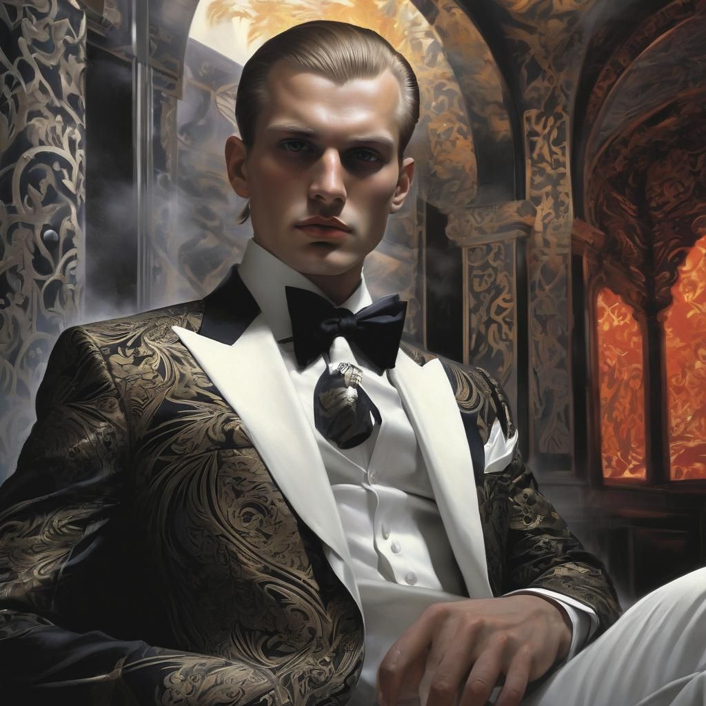 Exotic Fractal Elegance in Painted Style