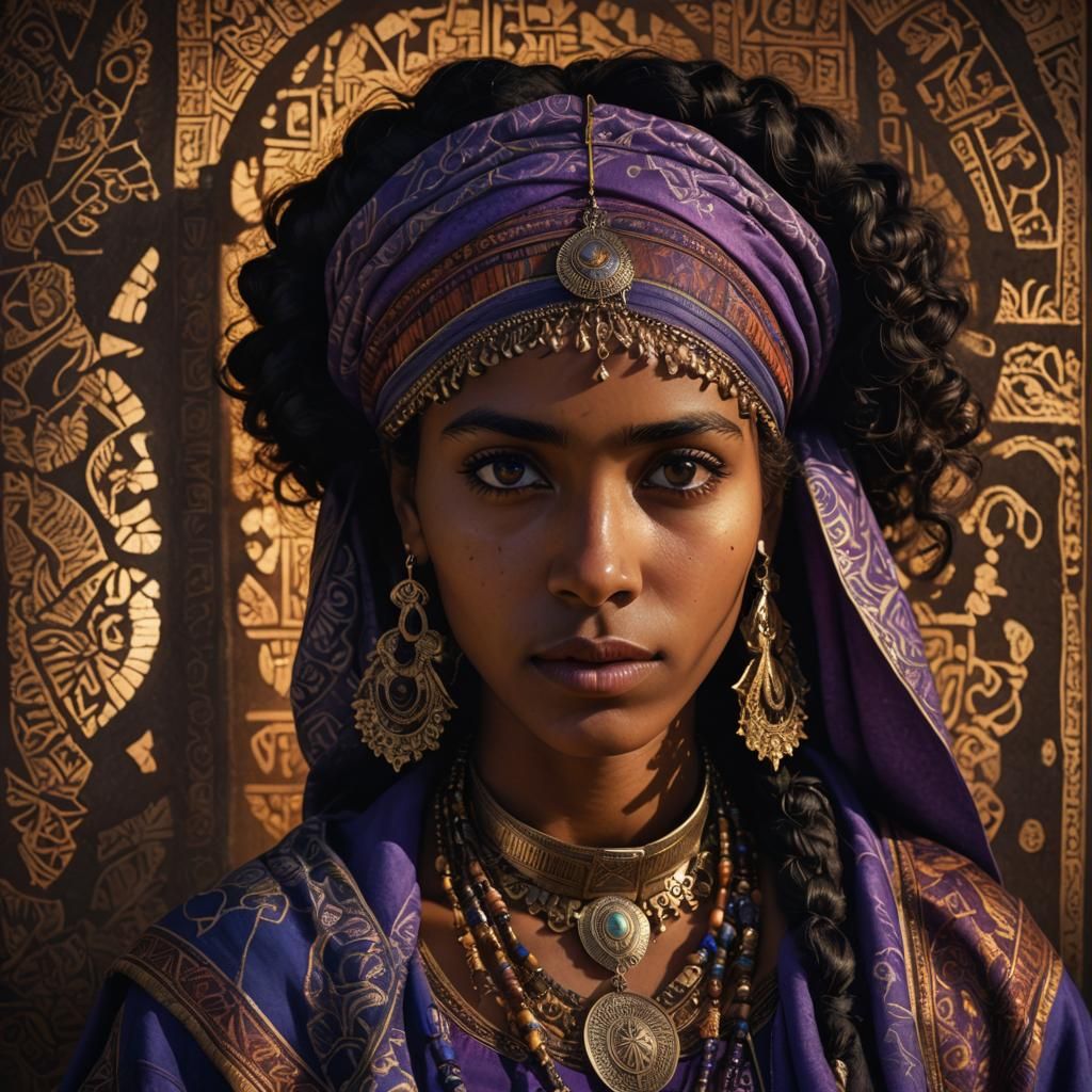 Eritrean Girl Portrait in Cinematic Lighting