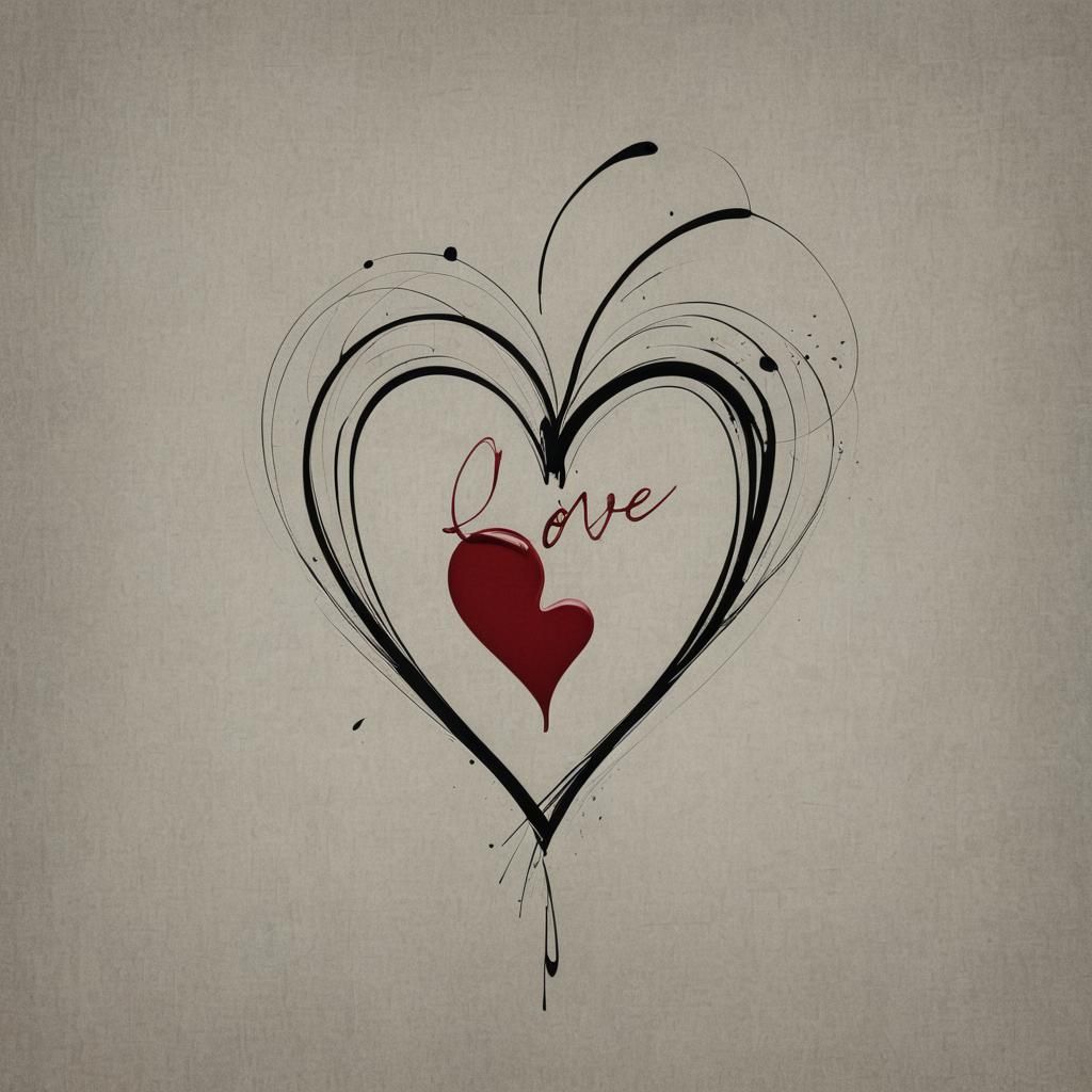 A heart shape minimalist masterpiece #1