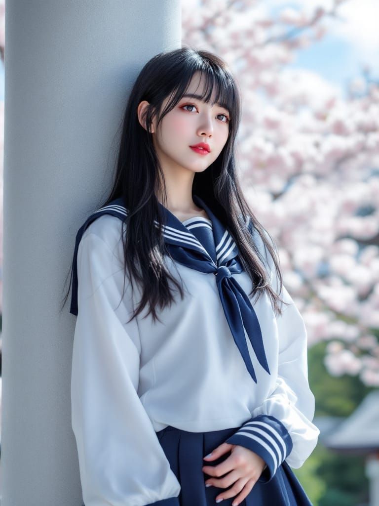 Kaori in School Uniform Cosplay by Shrine