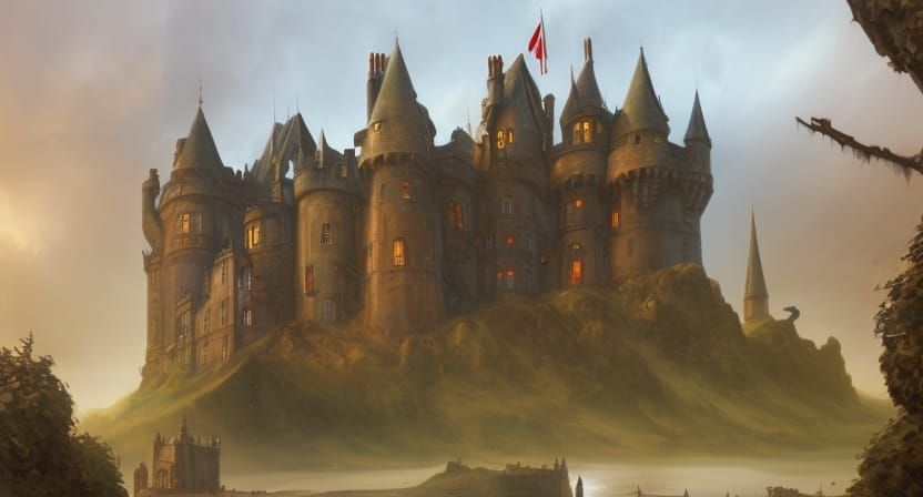 Fantastical Scottish Castle Matte Painting in Unreal Engine