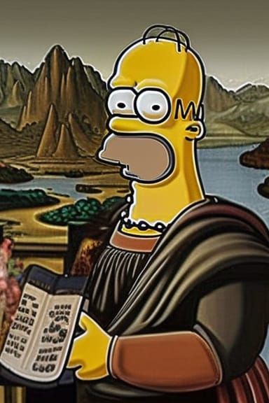 Homer Simpson as Mona Lisa: Groening and Da Vinci