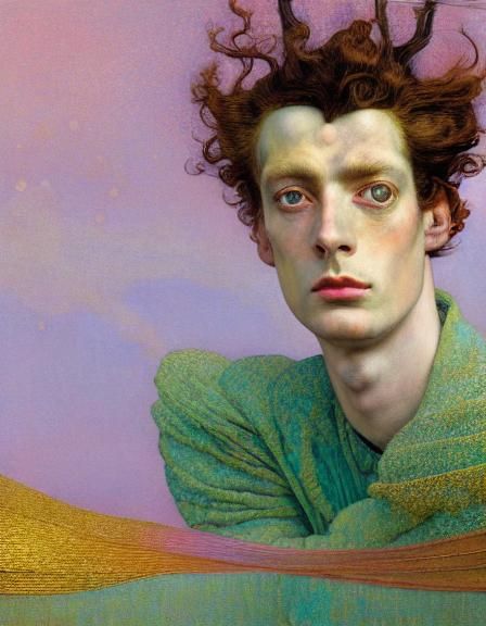 Ethereal Swimmer in Pastel Shades