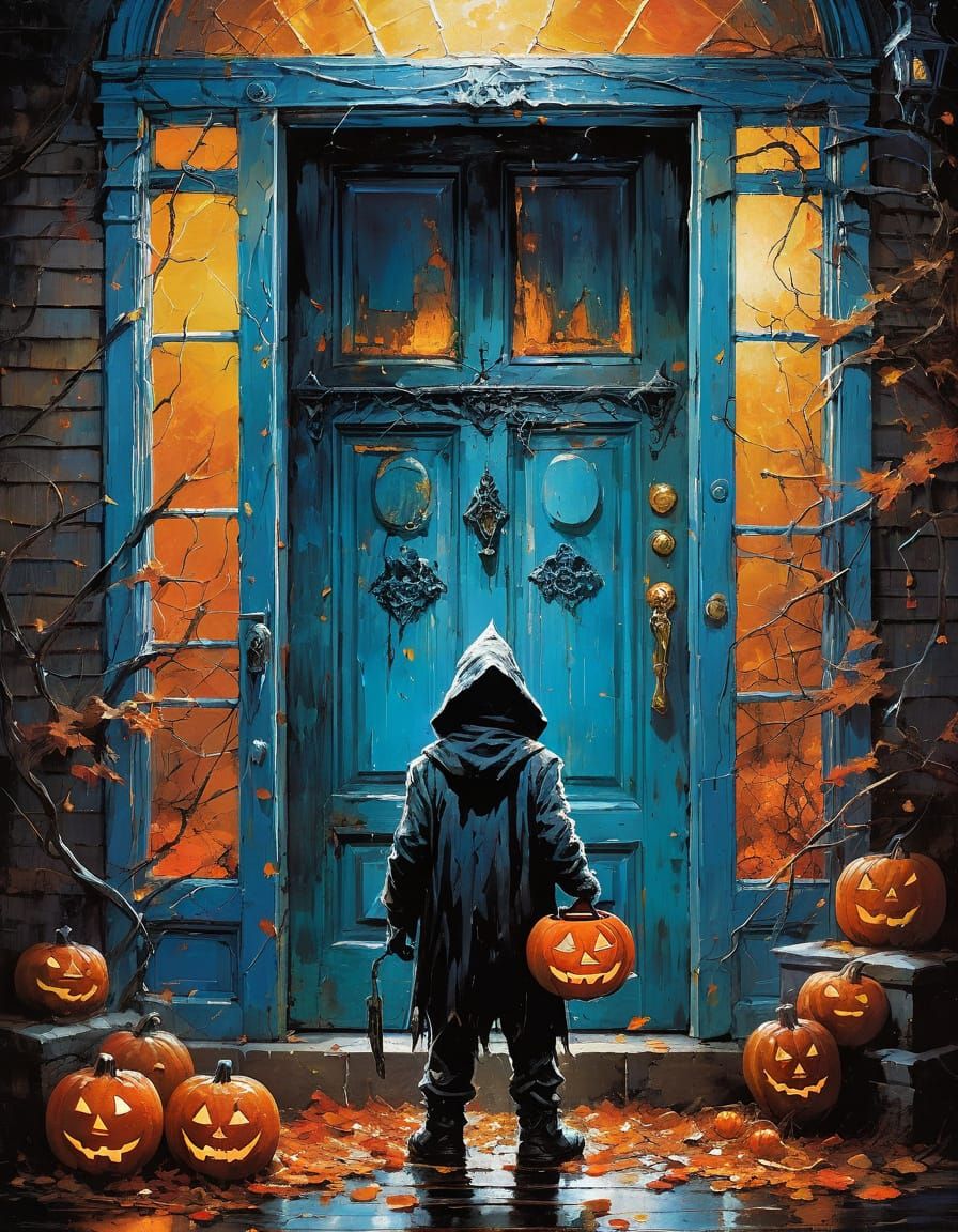 Monstrous Trick-Or-Treater on Halloween Night