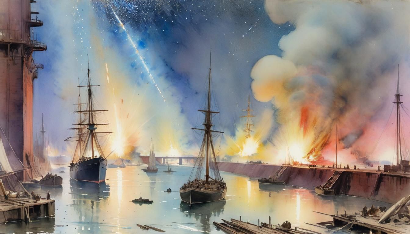 Chaotic Watercolour Painting of Fleeting Memories