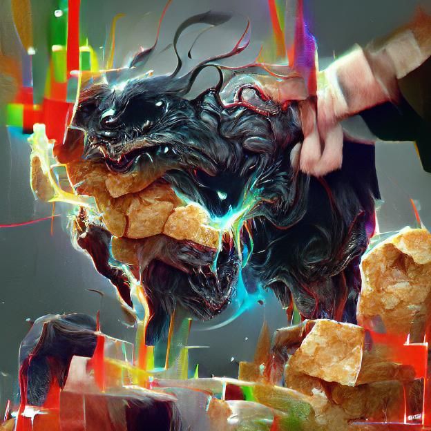 Crackling Void Abstract Digital Art