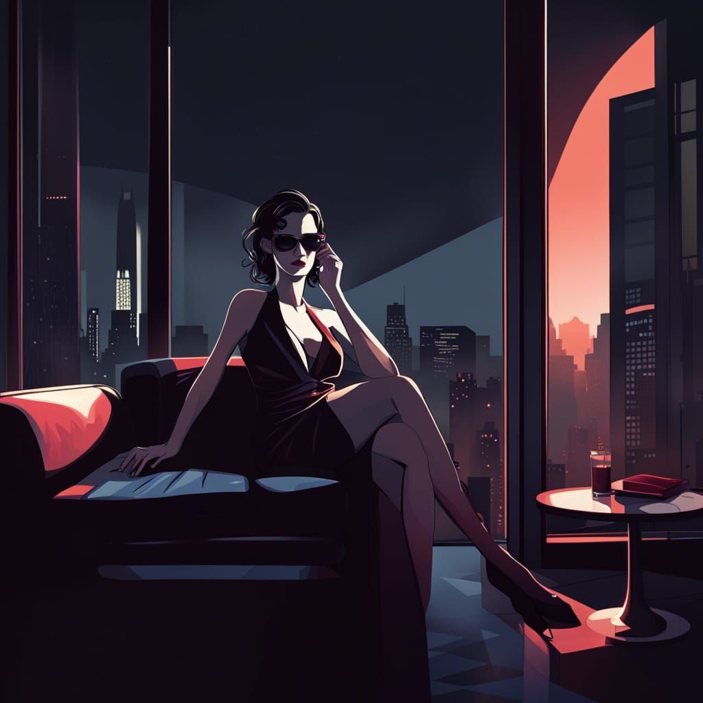 Ventrue Vampire in Penthouse: Hyperrealistic Splash Art