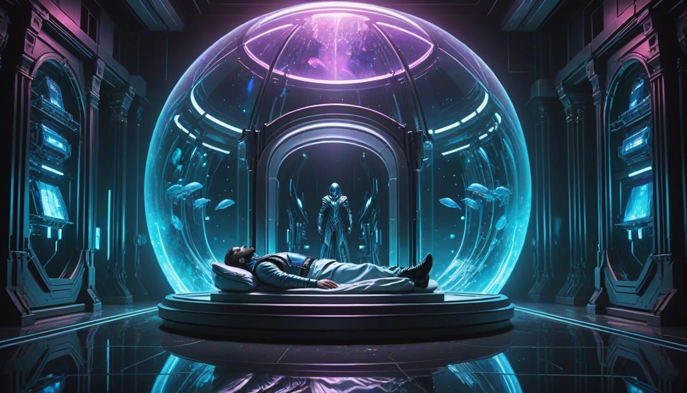 Sleeping Beauty's Sci-Fi Cryo-Stasis in Space Castle
