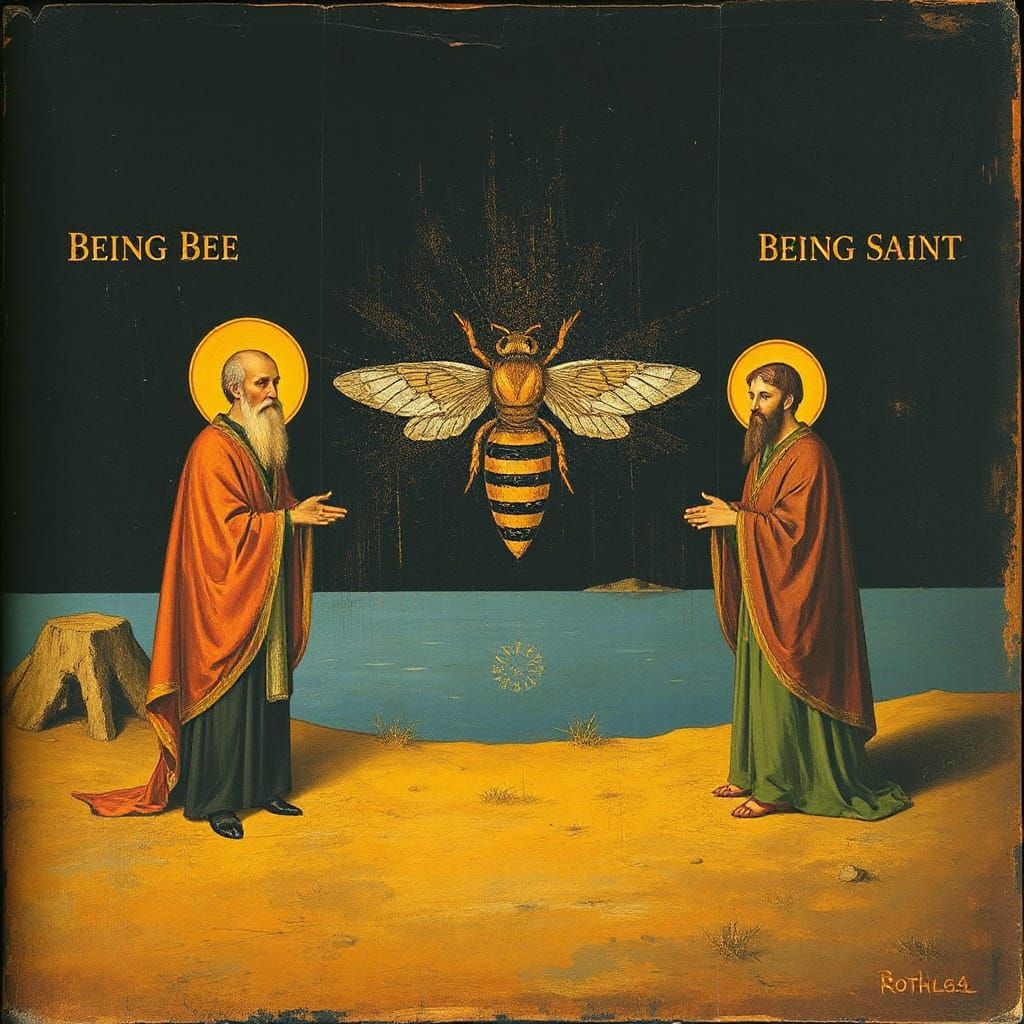 Bee or Saint Video Game Cover in Icon Style