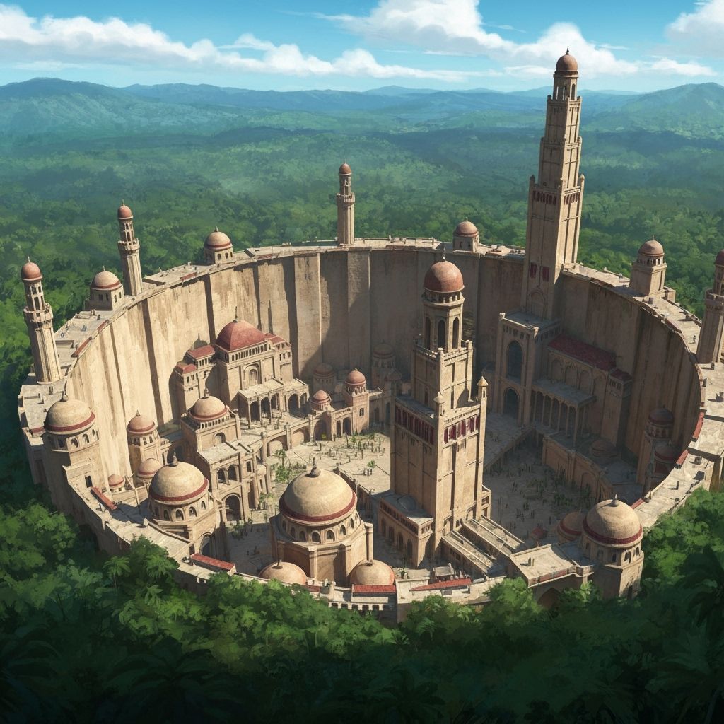 Byzantine City Towers Emerge From Jungle Crater