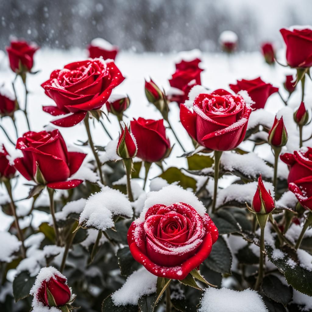 Beautiful Red Rose Bouquet in 3D Digital Art