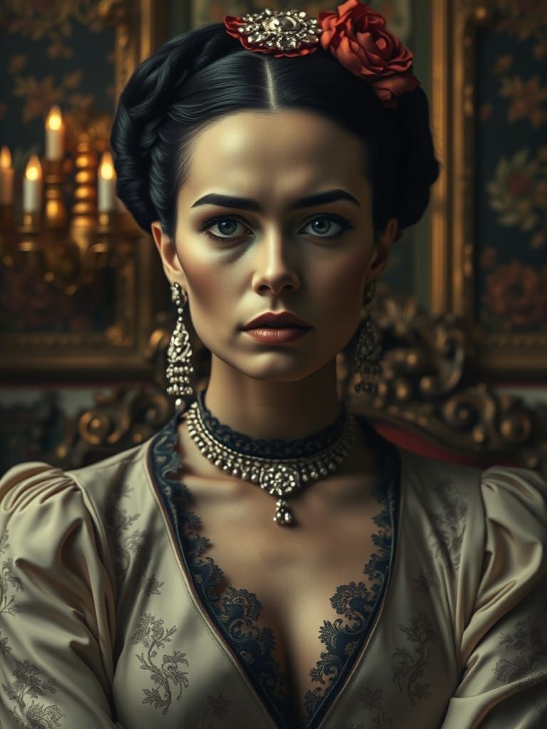 Lady Surrounded by Luxury, Lost in Thought