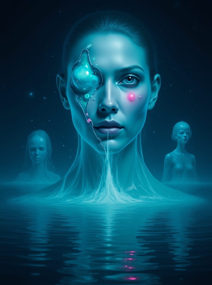 Ethereal Face Reveals Otherworldly Landscape