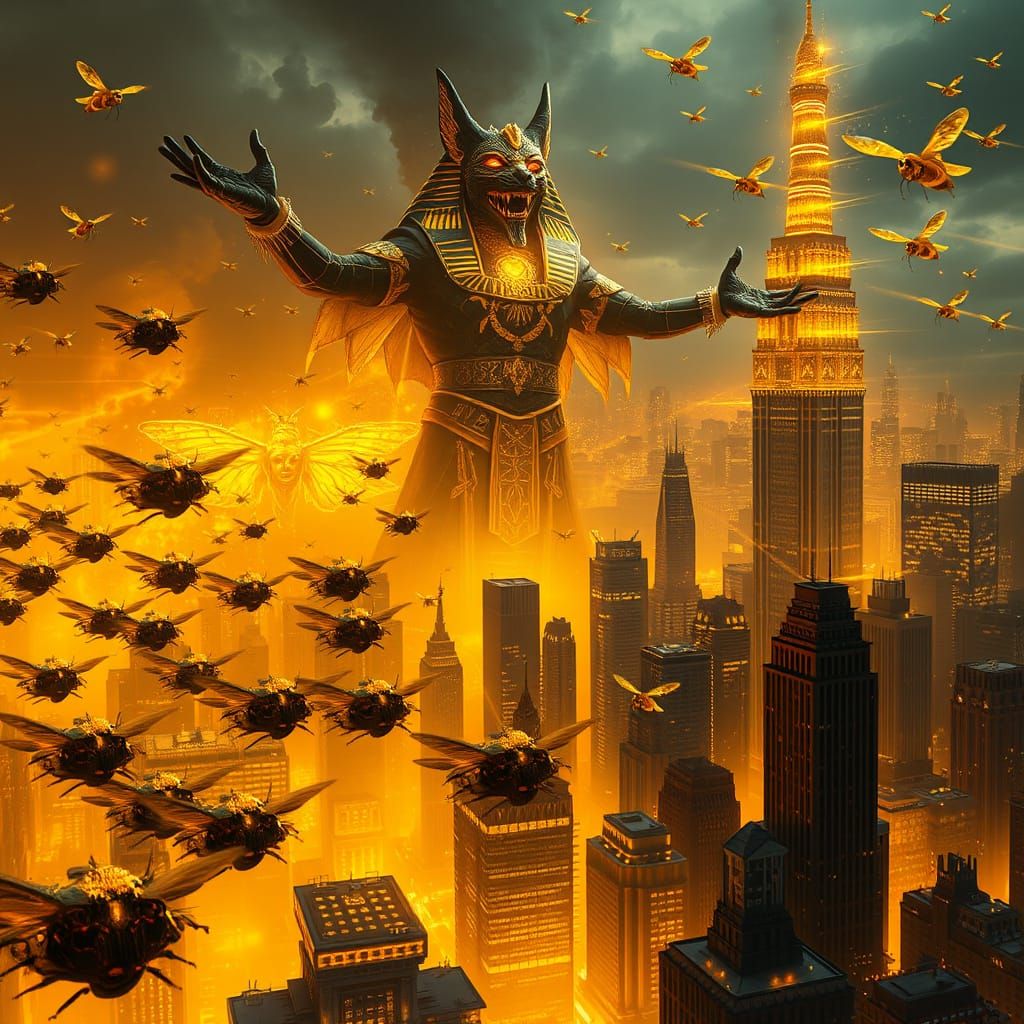 Surreal Assault on New York by Queen Bee Cleopatra