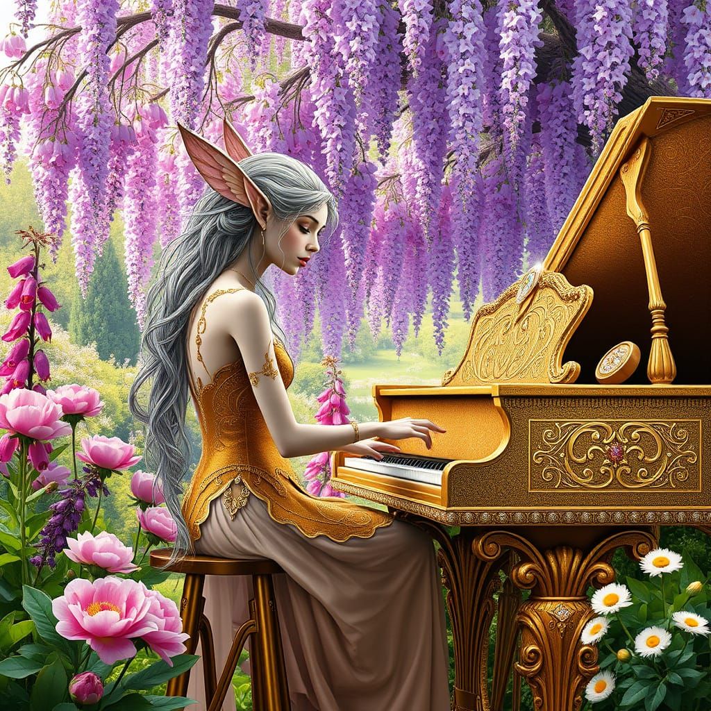 Elve Beauty playing Piano  @Andrearosalife